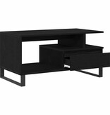 VidaXL Salontafel met lade Zwart Eiken 90 x 49 x 45 cm Bewerkt hout