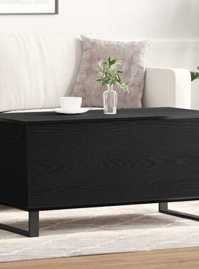 VidaXL Salontafel Zwart Eiken 90 x 44,5 x 45 cm Bewerkt hout