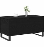 VidaXL Salontafel Zwart Eiken 90 x 44,5 x 45 cm Bewerkt hout