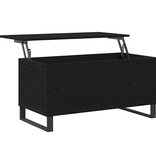 VidaXL Salontafel Zwart Eiken 90 x 44,5 x 45 cm Bewerkt hout