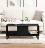 VidaXL Salontafel met lade Zwart Eiken 90 x 50 x 36,5 cm Bewerkt hout