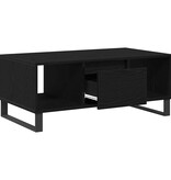 VidaXL Salontafel met lade Zwart Eiken 90 x 50 x 36,5 cm Bewerkt hout
