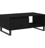 VidaXL Salontafel met lade Zwart Eiken 90 x 50 x 36,5 cm Bewerkt hout