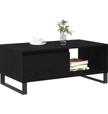 VidaXL Salontafel met lade Zwart Eiken 90 x 50 x 36,5 cm Bewerkt hout