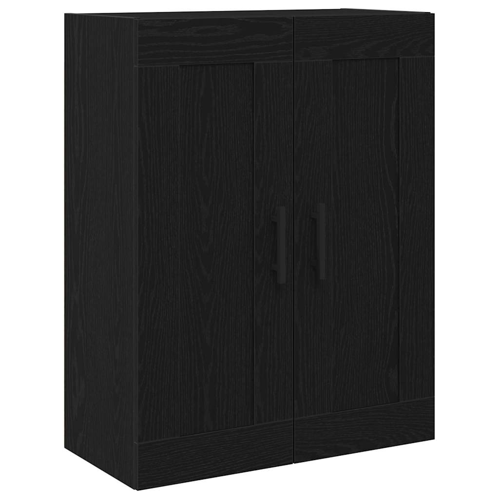 VidaXL Wandkast Zwart Eiken 69,5 x 34 x 90 cm Bewerkt hout