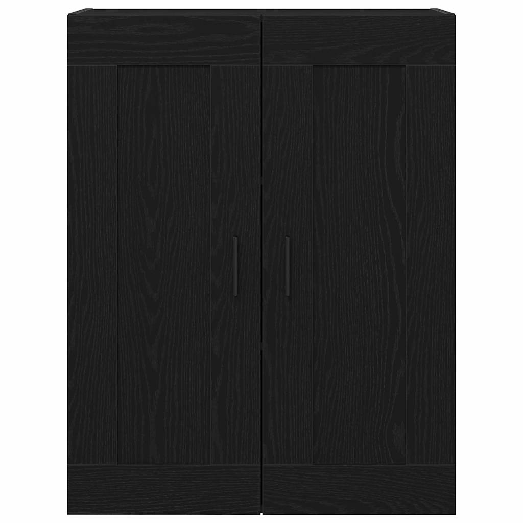 VidaXL Wandkast Zwart Eiken 69,5 x 34 x 90 cm Bewerkt hout