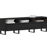 VidaXL TV-kast met lade Zwart Eiken 150 x 30 x 44,5 cm Bewerkt hout