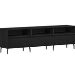 VidaXL TV-kast Zwart Eiken 150 x 30 x 44,5 cm Bewerkt hout