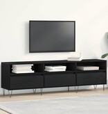 VidaXL TV-kast met lade Zwart Eiken 150 x 30 x 44,5 cm Bewerkt hout