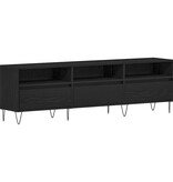 VidaXL TV-kast met lade Zwart Eiken 150 x 30 x 44,5 cm Bewerkt hout