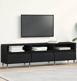 VidaXL TV-kast met lade Zwart Eiken 150 x 30 x 44,5 cm Bewerkt hout