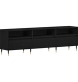 VidaXL TV-kast met lade Zwart Eiken 150 x 30 x 44,5 cm Bewerkt hout