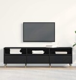 VidaXL TV-kast met lade Zwart Eiken 150 x 30 x 44,5 cm Bewerkt hout