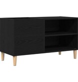 VidaXL Platenkast Zwart eiken 84,5 x 38 x 48 cm Bewerkt hout