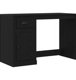 VidaXL Bureau met lade Zwart Eiken 50 x 115 x 75 cm Bewerkt hout