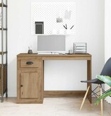 VidaXL Bureau met lade Artisan Eiken 50 x 115 x 75 cm Bewerkt hout