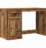 VidaXL Bureau met lade Oud Hout 50 x 115 x 75 cm Bewerkt hout