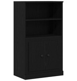 VidaXL Hoogbord Zwart Eiken 60 x 35.5 x 103.5 cm Bewerkt hout