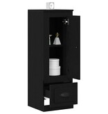 VidaXL Highboard Zwart Eiken 36 x 35.5 x 103.5 cm Bewerkt hout