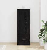 VidaXL Highboard Zwart Eiken 36 x 35.5 x 103.5 cm Bewerkt hout