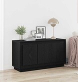 VidaXL Dressoir Zwart Eiken 102 x 35 x 55 cm Bewerkt hout