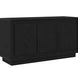 VidaXL Dressoir Zwart Eiken 102 x 35 x 55 cm Bewerkt hout