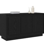 VidaXL Dressoir Zwart Eiken 102 x 35 x 55 cm Bewerkt hout