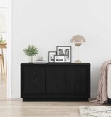 VidaXL Dressoir Zwart Eiken 102 x 35 x 55 cm Bewerkt hout