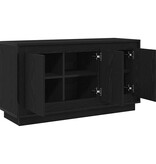 VidaXL Dressoir Zwart Eiken 102 x 35 x 55 cm Bewerkt hout