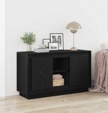 VidaXL Dressoir Zwart Eiken 102 x 35 x 60 cm Bewerkt hout