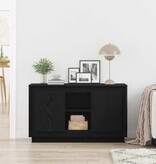 VidaXL Dressoir Zwart Eiken 102 x 35 x 60 cm Bewerkt hout