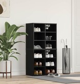 VidaXL Schoenenkast 2 pcs Zwart Eiken 52 x 30 x 50,5 cm Bewerkt hout