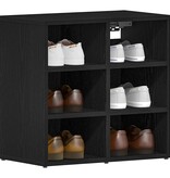 VidaXL Schoenenkast Zwart Eiken 52 x 30 x 50,5 cm Bewerkt hout