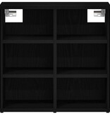 VidaXL Schoenenkast Zwart Eiken 52 x 30 x 50,5 cm Bewerkt hout