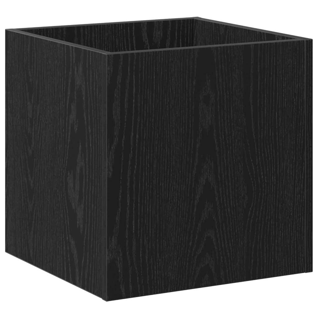 VidaXL Bloempot Box Zwart Eiken 40 x 38.5 x 40 cm Bewerkt hout