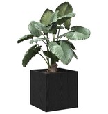 VidaXL Bloempot Box Zwart Eiken 40 x 38.5 x 40 cm Bewerkt hout