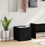 VidaXL Bloempot Box Zwart Eiken 40 x 38.5 x 40 cm Bewerkt hout