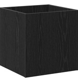VidaXL Bloempot Box Zwart Eiken 40 x 38.5 x 40 cm Bewerkt hout
