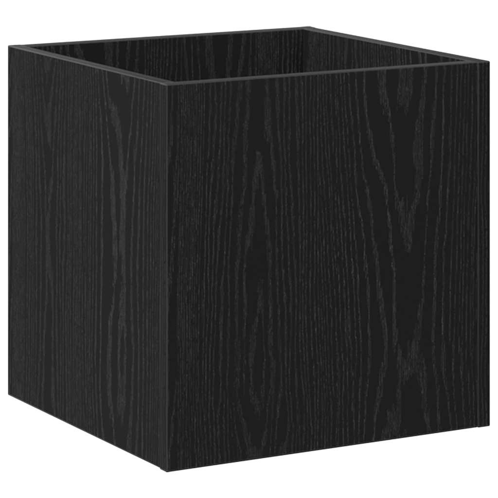 VidaXL Bloempot Box Zwart Eiken 40 x 38.5 x 40 cm Bewerkt hout