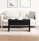 VidaXL Salontafel Zwart Eiken 80 x 50,5 x 41,5 cm Bewerkt hout