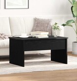 VidaXL Salontafel Zwart Eiken 80 x 50,5 x 41,5 cm Bewerkt hout