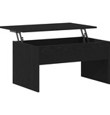 VidaXL Salontafel Zwart Eiken 80 x 50,5 x 41,5 cm Bewerkt hout
