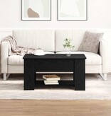 VidaXL Salontafel Zwart Eiken 79 x 49 x 41 cm Bewerkt hout