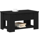 VidaXL Salontafel Zwart Eiken 79 x 49 x 41 cm Bewerkt hout