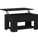 VidaXL Salontafel Zwart Eiken 79 x 49 x 41 cm Bewerkt hout