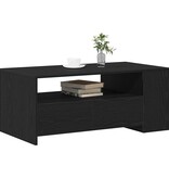 VidaXL Salontafel met lade Zwart Eiken 102 x 55 x 43,5 cm Bewerkt hout