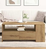 VidaXL Salontafel Artisan Eiken 102 x 55 x 43,5 cm Bewerkt hout