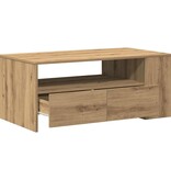VidaXL Salontafel Artisan Eiken 102 x 55 x 43,5 cm Bewerkt hout