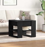 VidaXL Salontafel Zwart Eiken 55,5 x 55 x 45 cm Bewerkt hout
