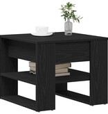 VidaXL Salontafel Zwart Eiken 55,5 x 55 x 45 cm Bewerkt hout